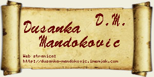 Dušanka Mandoković vizit kartica